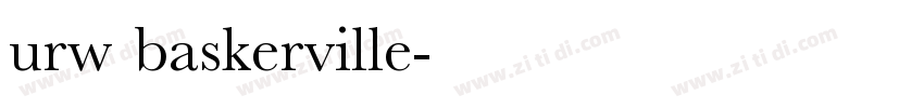 urw baskerville字体转换